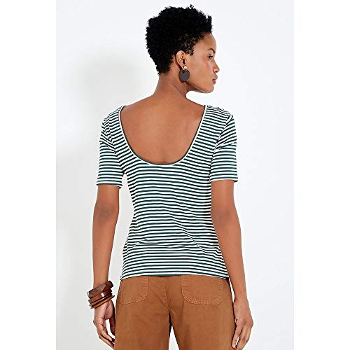 Blusa Malha Listrada Decote U Costas VERDE PALMEIRA/P