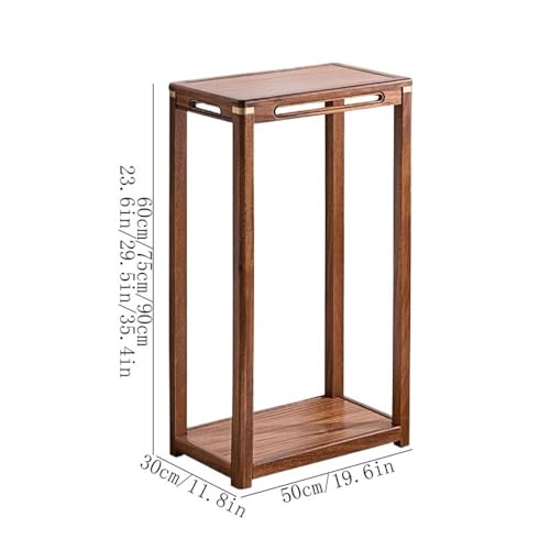 Table d'exposition pour bonsaïs, étagère à plantes en bois de noyer