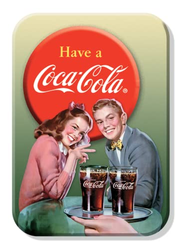 Imán decorativo rectangular para refrigerador Coca-Cola miniatura 1