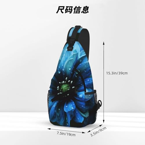 Bolso Sling para Mujer y Hombre con Diseño Floral Negro miniatura 4