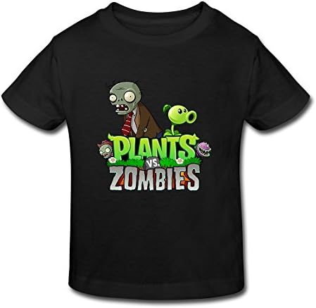 FANNGBABY Kid's Toddler Plants Vs Zombies Age 2-6 T-shirt Black 5-6 Toddler