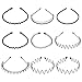 Produktbild 9 STÜCKE Metall Haarband Schwarz Spring Wave Haarband Multi-Style Unisex Flexible Stirnband Zubehör für Frauen Männer Haarreifen Haarschmuck