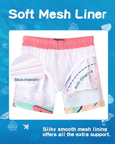 Image of SURF CUZ Boys Swim Trunks Toddler Swim Shorts UPF 50+ Bathing Suit for Boy Swimsuit Quick Dry Mesh Beach Boardshorts Swimwear