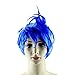 Adjustable Short Cosplay Wig Blue Green Hair Halloween Party Costume (Blue)