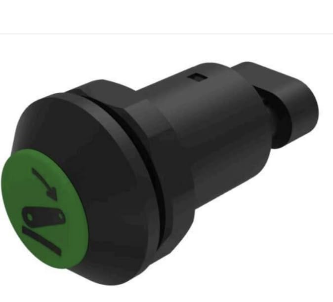 09-RS.1101.5100.M003 Magnetic/Reed Switches Series 09 Rugged Outdoor Switch Light Green (RAL - 6018) Standard Lens momentary Black Lower Symbol 1 NO Contact 48V 0.5A 10W-VA