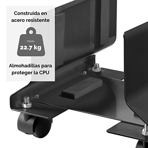 Fellowes - Soporte metálico CPU, Grafito - imagen 2