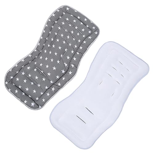 Reversible Baby Pushchair Seat Liner Cotton Stroller Seat Pad Universal Pram Insert Pad Baby Carriage Pram Liner Pushchair Cushion Mattress Breathable Buggy Seat Cover Washable Warm Infant Seat Mat