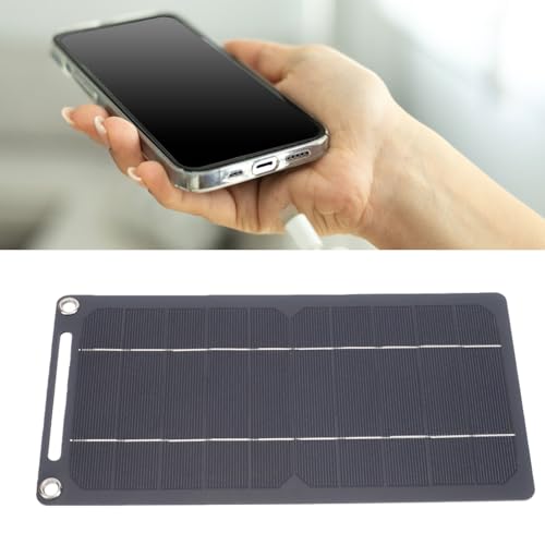 Panel solar monocristalino de 6W ASHATA ligero para cargar electrónica sin enchufes 6