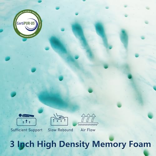 BALLAD Queen Size Memory Foam Mattress Topper, Cooling Pad, Pressure Relief, Certified