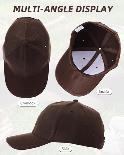 Image of Handepo 24 Pcs Blank Baseball Caps Adjustable Back Strap Unisex Blank Design Caps Plain Unisex Hats for Men Women