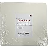 Superpunch Cutaway 2.0 Oz Stabilizer for Embroidery Machines- 7.5 x 8 inches, White SuperStable Embroidery Stabilizer Backing, Cut Away Embroidery Stabilizers 100 Precut Stabilizer Sheets,Made in USA