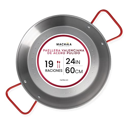 El Mejor Listado de Donde comprar paella - solo los mejores. 45 Machika Paellera Valenciana Pulida | Sartén de Acero al Carbono con 2 Asas | Ideal para Cocinar en Exteriores | Paellera Profesional para Preparar Paella, Carnes, Papas y Más |...