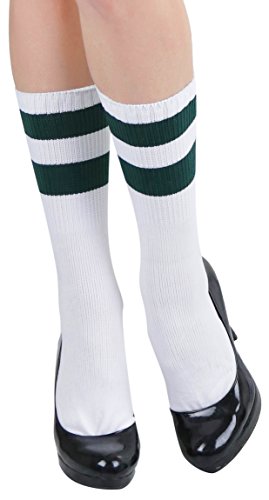 Image of ToBeInStyle Women's Acrylic Ankle Hi With Double Stripe Top Crew Fun Athletic Socks