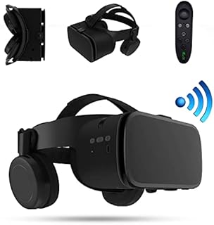 VR Headset Virtual Reality Goggle with Wireless Remote Controller, 3D VR Glasses for 3D Movies Video Play Games, VR Set for IOS Android Phone for iPhone 13 12 11 Pro Mini X R S Max Samsung Galaxy