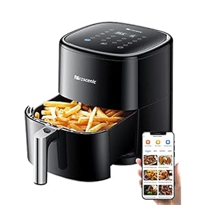 Proscenic T22 heteluchtfriteuse, bediening van de airfryer van 5 liter met app en Alexa en aanraakbaar LED-display, 11 vooraf ingestelde programma’s, laag geluidsniveau, BPA- en PFOA-vrij voor frietjes/pizza