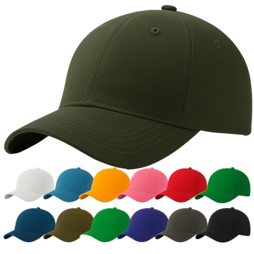 4sold Gorra Hombre 100% Algodón – Ajustable, Ligera, Transpirable Verano, Deporte y Uso Diario – Estilo Clásico sin Logo, Cómoda y Adecuada para Exterior