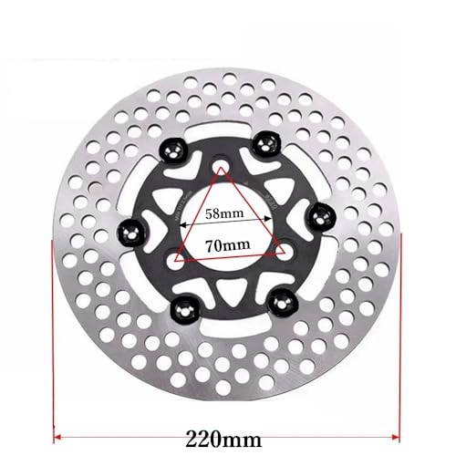 Disque de frein moto flottant 220mm ventilation accrue pour Aerox - 6