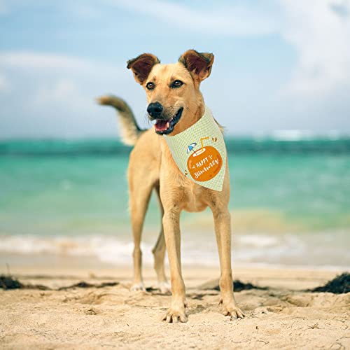 Adoggygo Summer Dog Bandana, Breathable Plaid Dog Puppy Bandana Hawaii Summer Dog Scarf Bandana For Small Medium Large Dogs Pets #TOP4