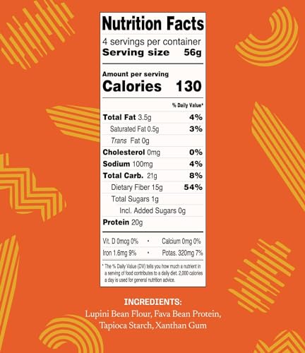 Kaizen Low Carb Keto Pasta Cavatappi - High Protein (20g), Gluten-Free, Keto-Friendly (6g Net), Plant-Based Lupini Noodles made w/High Fiber Lupin Flour - 8 ounces (Pack of 3) - Thumbnail 5