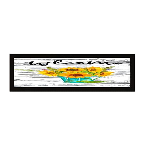Panneau en bois Welcome pour habiller un mur vide de chambre 15x50
