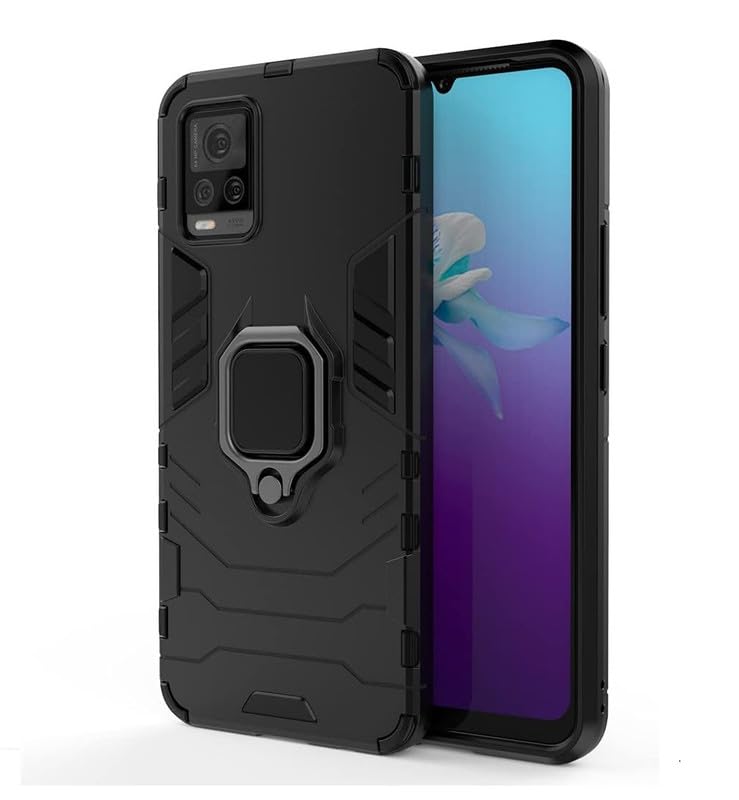 SmartLike Robot Ring Shockproof Hybrid Kickstand Back Case Defender Cover for Vivo V20 / Vivo V2025 - Black (B0D5RG3C4N) Amazon Price History, Amazon Price Tracker