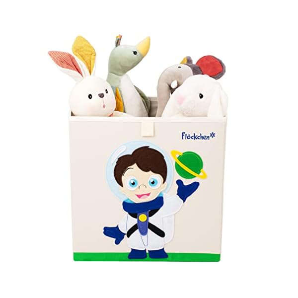 Flöckchen Kinder Aufbewahrungsbox | Premium Spielzeugkiste für Kinderzimmer I Spielzeug Box (33x33x33) bringt Ordnung ins Kallax Regal I Kinder Motiv – Bild 3