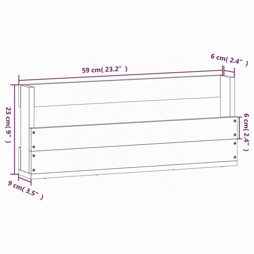 vidaXL Estantes de Zapatos de Pared 2 uds Madera Pino Blanco 59x9x23cm