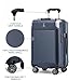 Travelpro Platinum Elite Hardside Expandable Carry on Luggage, 8 Wheel Spinner, TSA Lock, Hard Shell Polycarbonate Suitcase, True Navy Blue, Carry on 21-Inch