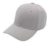 Gorra de béisbol para hombre y mujer, clásica, ajustable, lisa, color gris claro LGY