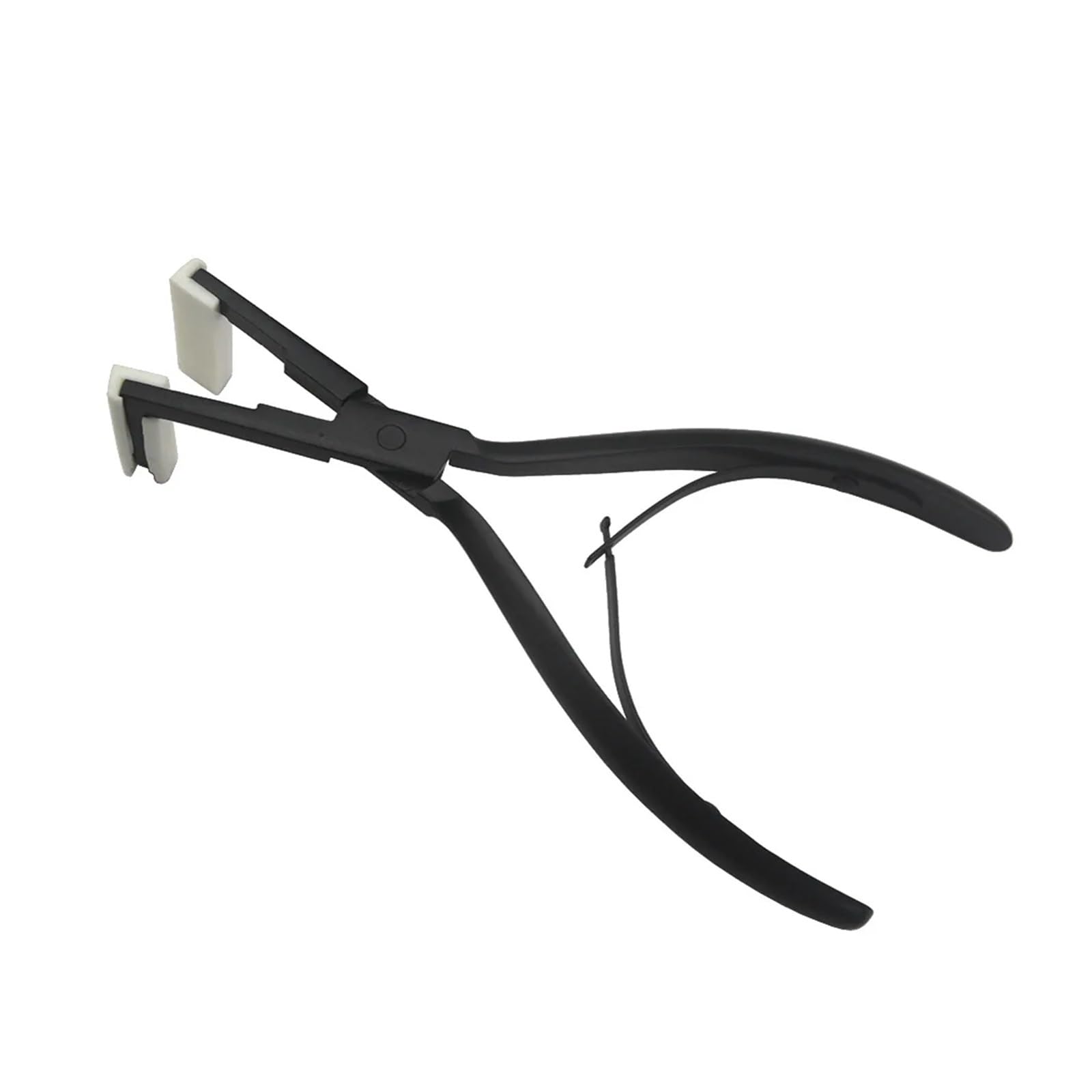 Jbjygsg Black Stainless Steel Pliers For Tape In Hair Extensions Flat Sealing Hair Extension Tools For Salon Professional Use(Black)