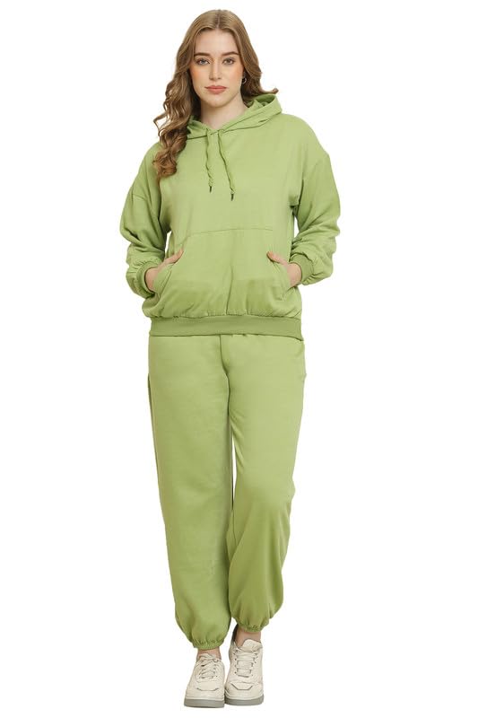 women regular cord set fleece winter wear hooded cord set hoodie With jogger plus size & regular size for womengirl-picture-33
