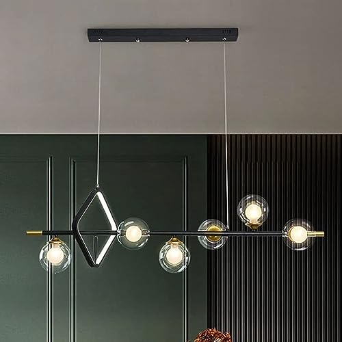 Lustre LED G9 moderne avec boules en verre pour salle à manger 47W