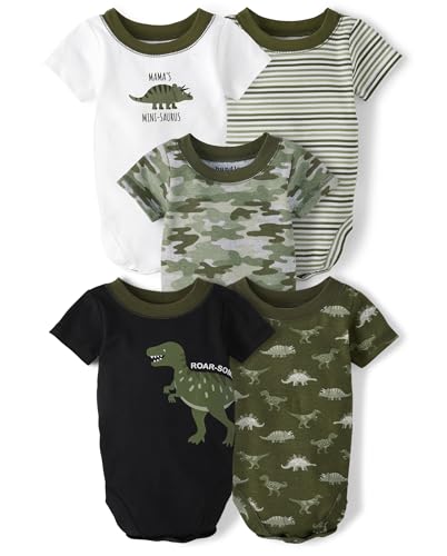 Image of The Children's Place baby-boys And Newborn Short Sleeve Bodysuits