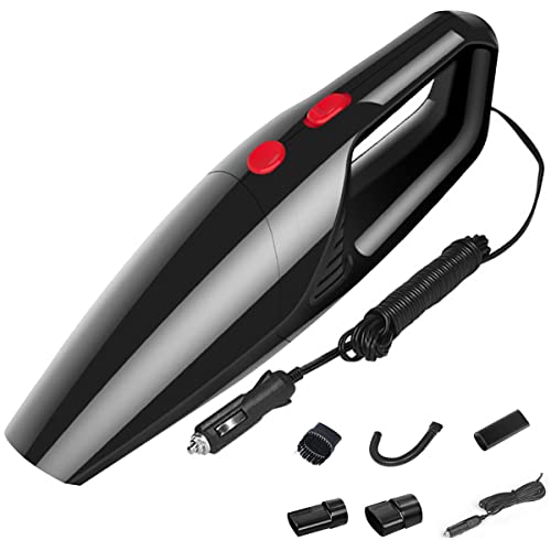 9000PA 120W 車用掃除機 カークリーナー ハンディークリーナー ポータブル車用掃除機 軽量 乾湿両用 多機能 小型 USB充電可能 4.5mフィートコード付き (有線)