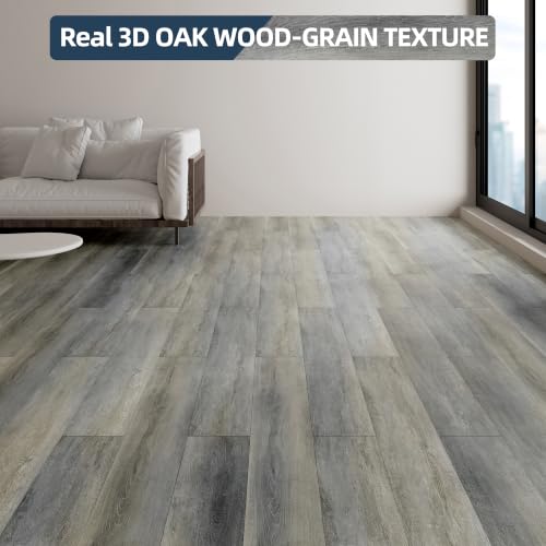 VIGOSONG Peel and Stick Luxury Vinyl Plank, Waterproof Self-Adhesive Wood Flooring, 54 Sq.Ft 36-Pack 6"x 36", Easy DIY Floor Tiles for Home Renovation Kitchen Bathroom, Barefoot Oak by Vigosong - Used condition - Image 2