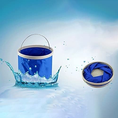 Récipient de stockage d'eau pliable, seau portable étanche 9L, sac de transport de pêche en plein air pour le recyclage de l'eau et des ordures