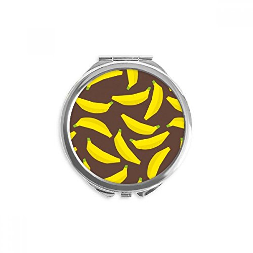 Miroir rond de poche banane jaune idéal pour votre sac à main en voyage