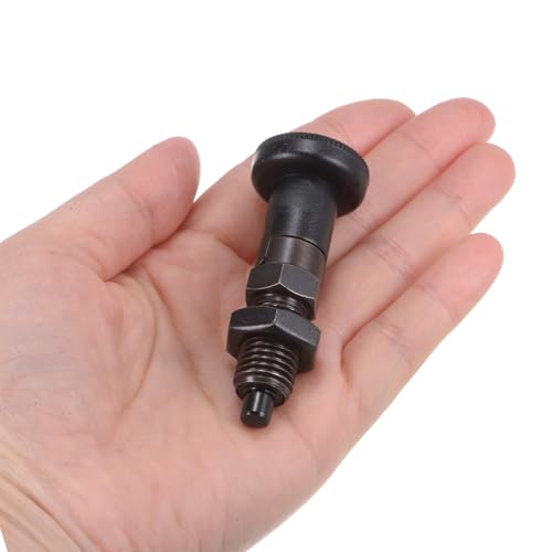 QUARKZMAN 3 Stück Druckfeder-Kugelsperrbolzen M12x1,5 Gewinde 6mm Stift-Durchmesser, Kohlenstoffstahl Selbstverriegelnder Sperrbolzen Rückziehbarer Index-Sperrbolzen für Industrieanlagen