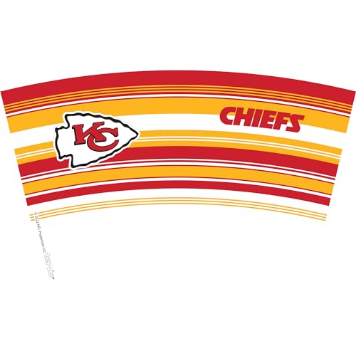 Image of Tervis NFL Kansas City Chiefs - Hype Stripes Made in USA Double Walled Insulated Tumbler Travel Cup Keeps Drinks Cold & Hot, 16oz, Classic