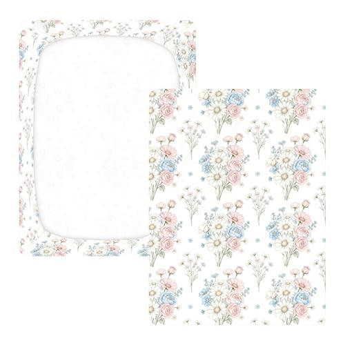 Drap de berceau en coton respirant et doux pour lit bébé
