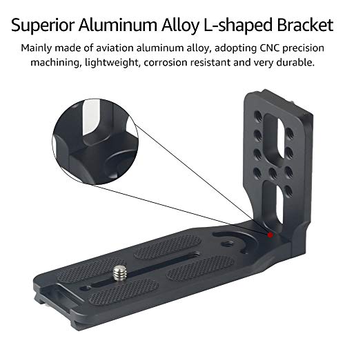 Placa de liberación rápida HUIOP soporte en L de aluminio con rosca 1/4 6