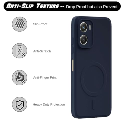 Image of Back Cover | MagFit Ring Design (Non-Magnetic) | Shockproof Case | Anti-Slip Grip | Raised Camera Edges | Slim Protective Case for Motorola Moto G06 4G / G06 Power 4G (Steel Blue)
