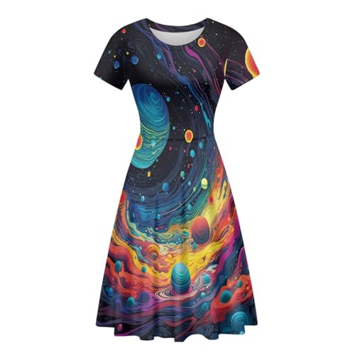 Image of Forchrinse Native Aztec Style Black White Geometric Women's Midi Dress Casual Long Dress Round Neck Swing Dress
