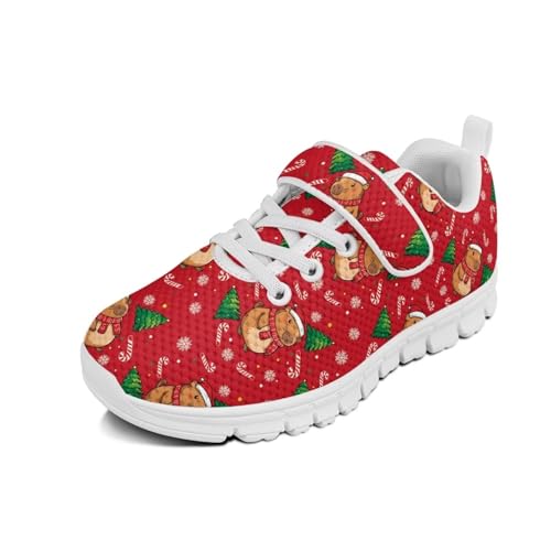 Christmas Sneakers Slip on Shoes for Kids Girls Boys Walking Running