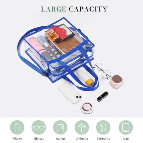 Bolsa transparente aprobada para estadio bandolera impermeable con correa ajustable 3