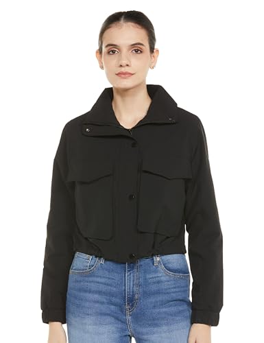Image of Qube By Fort Collins Women's Faux Fur Regular Winter Puffer Jacket with Collar Stylish, Warm & Lightweight