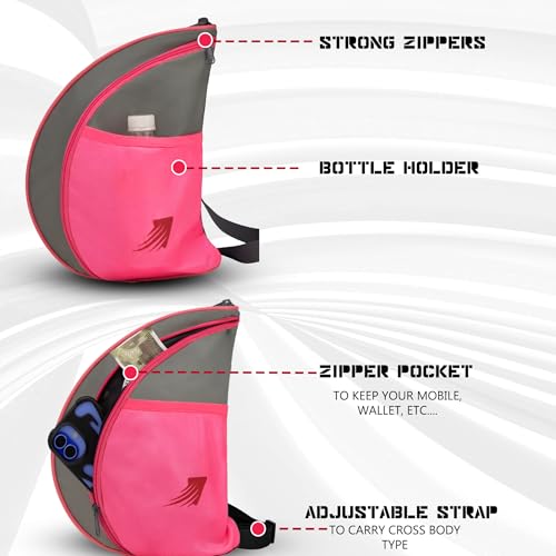 Image of WHACKK Twirl | Unisex Table Tennis Equipment Bag | Tennis Case | Racket Case | TT Bag Cover |Ping Pong Paddle Case (Pink)
