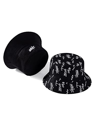 Image of Packable Reversible Printed Bucket Hat Unisex for Men Women Beach Fisherman Cap