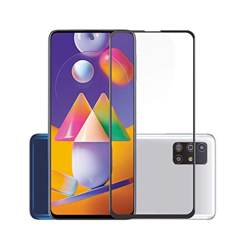 Image of VZZR? Tempered Glass for Samsung Galaxy M51 (Sep. 2020 Launched) - [11D] - Full HD, 2.5D, 9H, Edge to Edge, 0.3mm, Shatterproof, Anti Scratch Screen Protector Guard (Black)