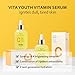 ELT Vita Youth Vitamin C Face Serum 1.69fl.oz.(50ml) - Ferulic Acid, Beta-Glucan - Skin Brightening, Anti-Aging, Dark Spot Remover - Korean Skincare (Pack of 1)